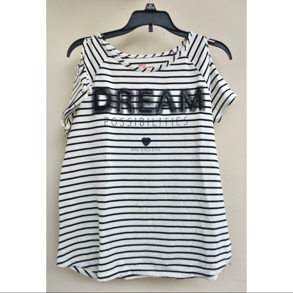 Striped Dream Possibilities Off The Shoulder Top